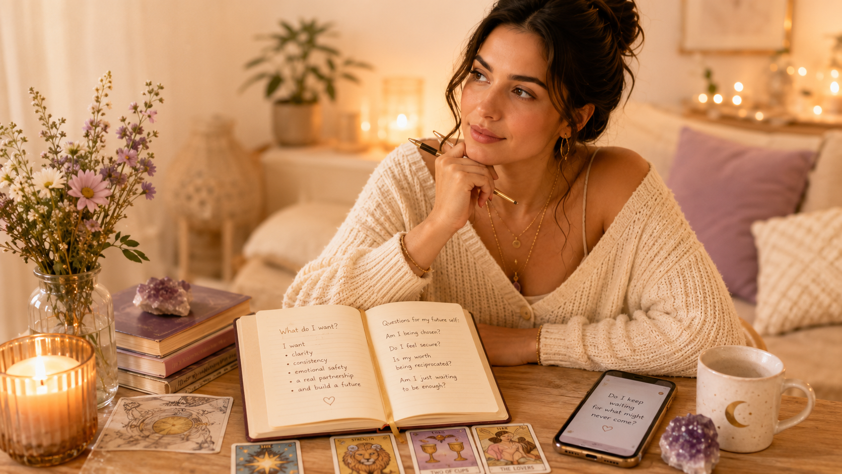 MysticX Love Tarot journal for choosing the healthiest next step in a situationship. 1.00