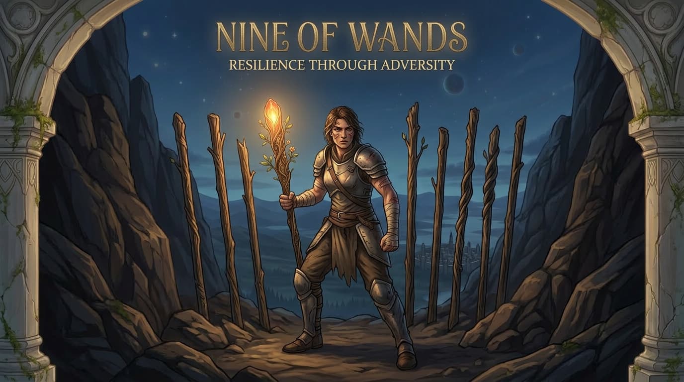 MysticX Tarot Series: Nine of Wands - Resilience, Persistence & Final Test