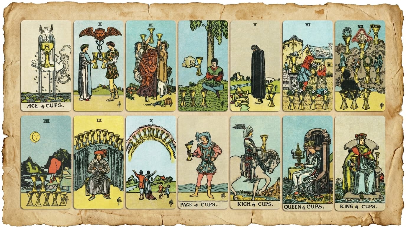 MysticX Tarot Series: The Suit of Cups — Emotion, Intuition, and the Inner World