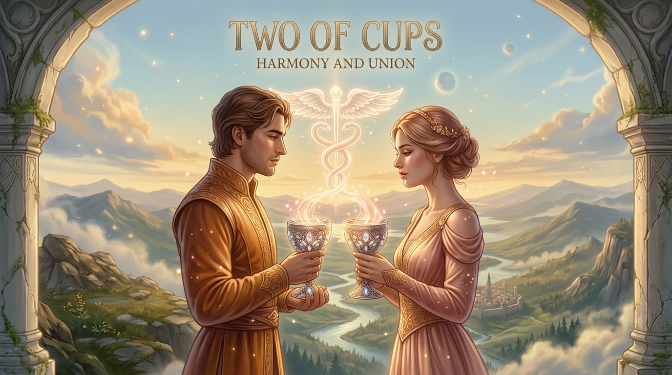 MysticX Tarot Series: Two of Cups - Love, Partnership & Emotional Unity