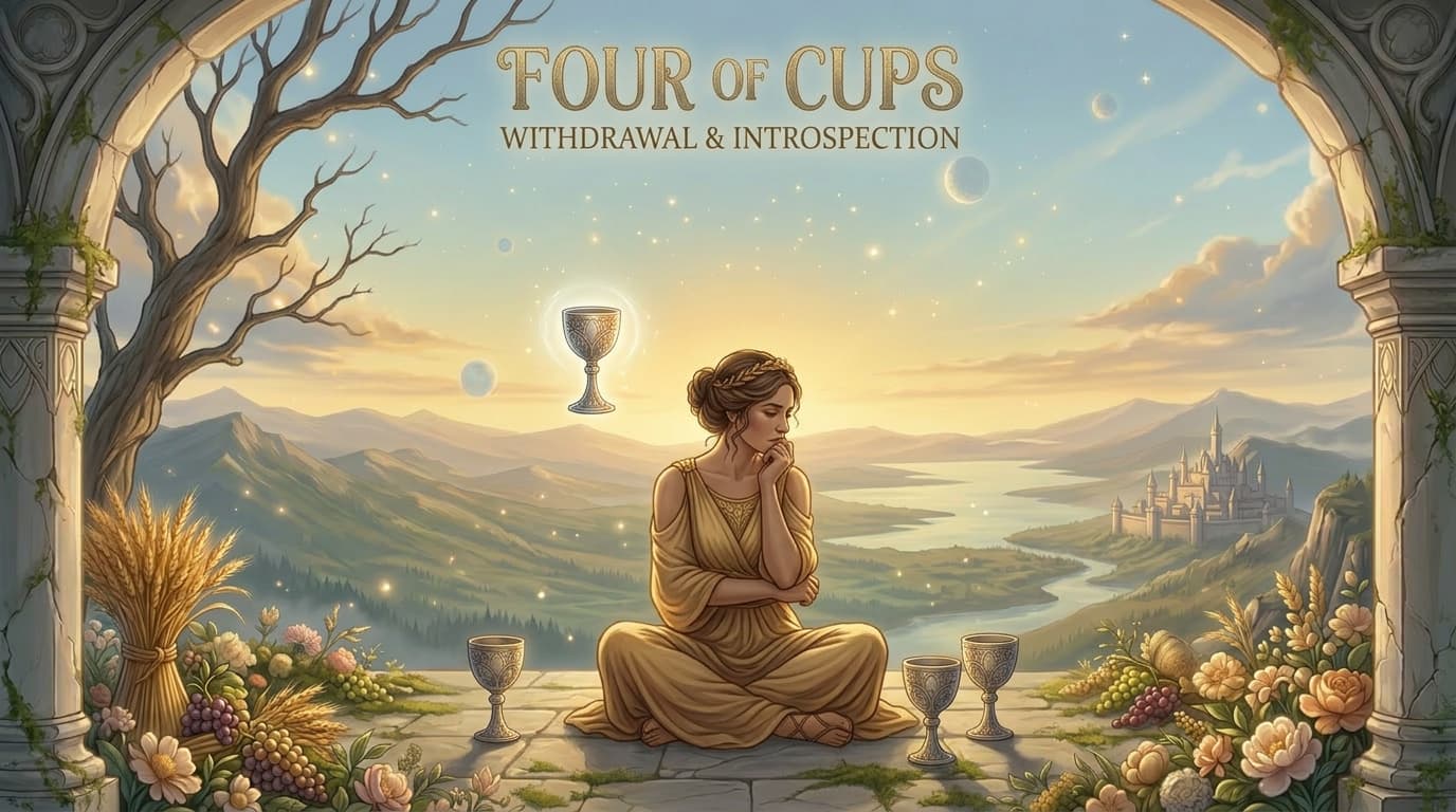 MysticX Tarot Series: Four of Cups - Contemplation, Apathy & Reevaluation