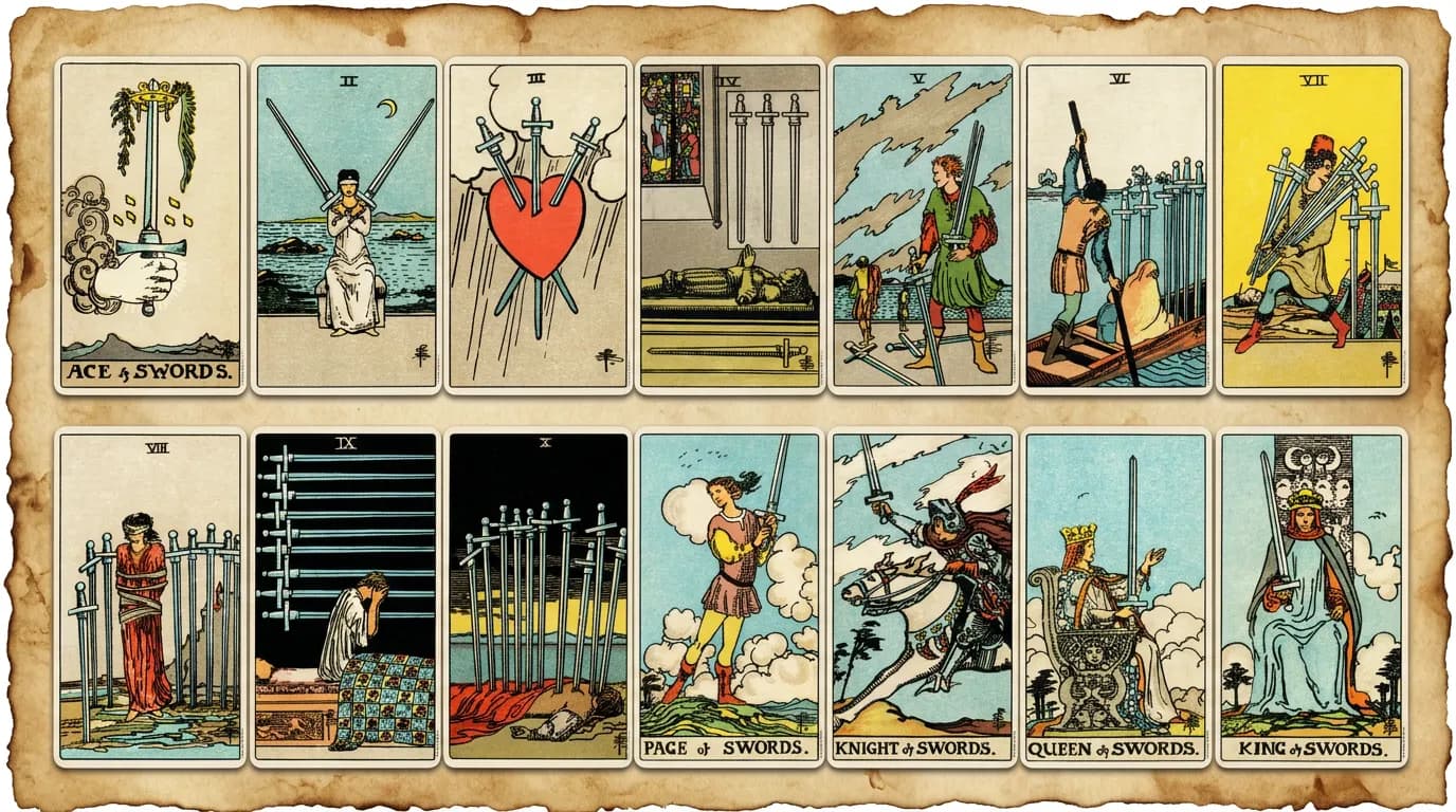 MysticX Tarot Series: The Suit of Swords — Thought, Truth, and Challenges