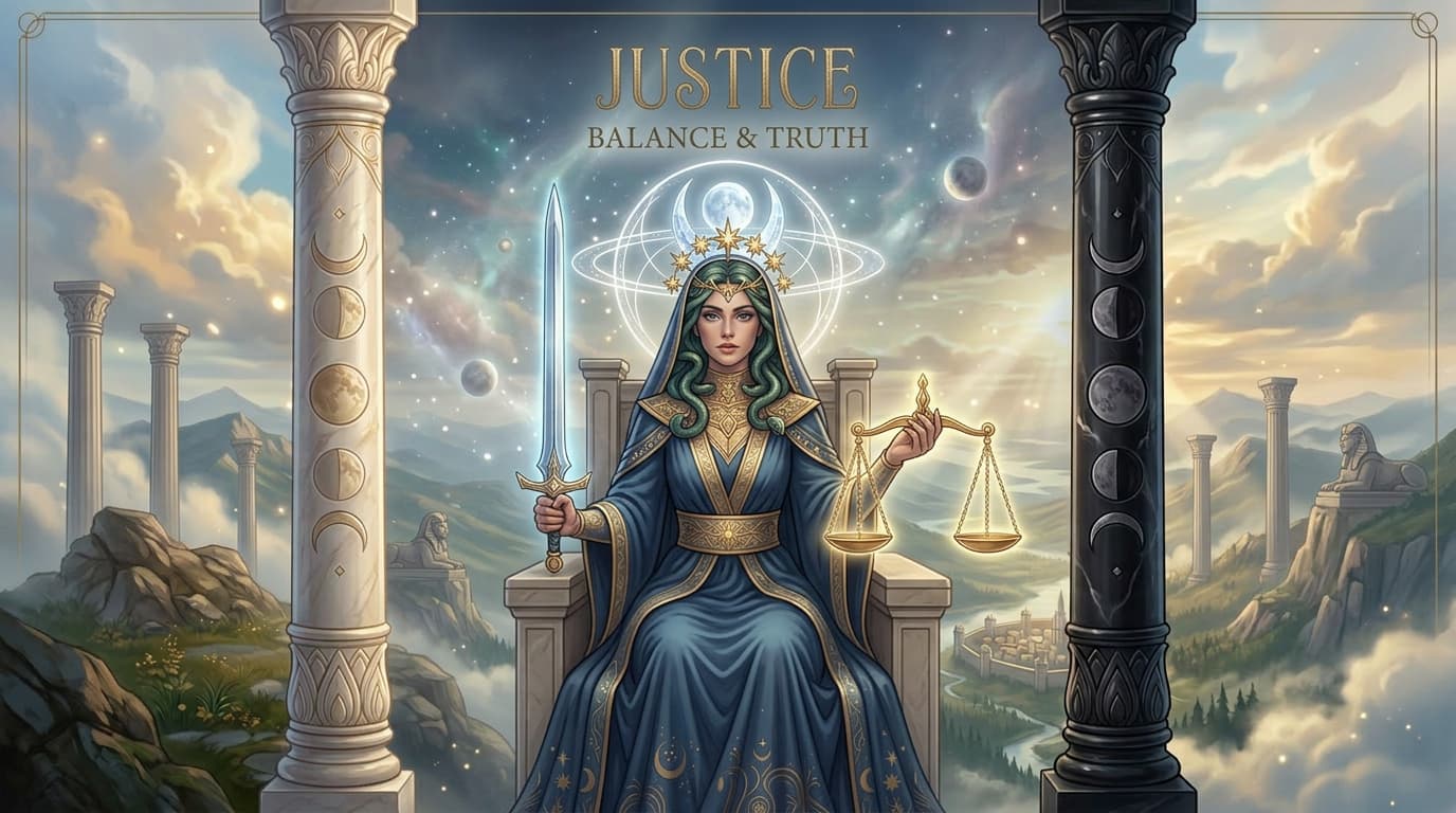 MysticX Tarot Series: Justice - Fairness, Truth & Balance