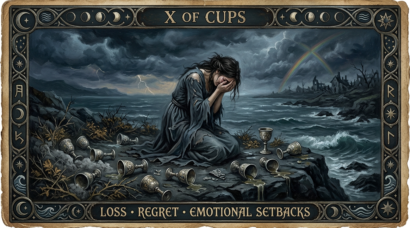 MysticX Tarot Series: Ten of Cups - Loss, Regret & Emotional Setbacks