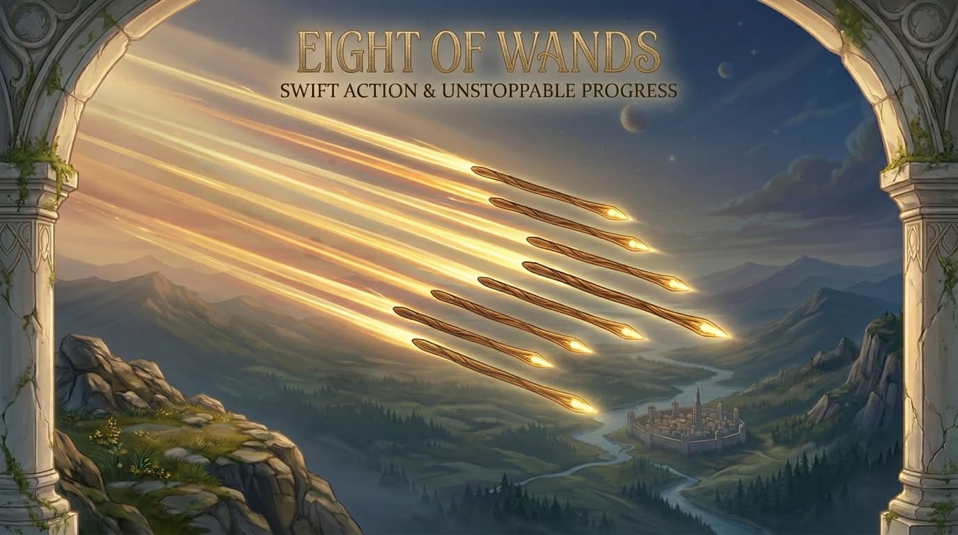 MysticX Tarot Series: Eight of Wands - Speed, Momentum & Rapid Progress