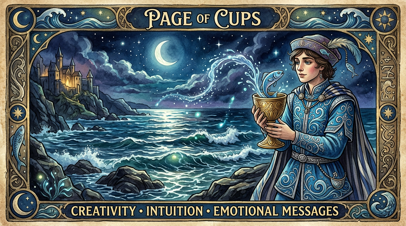 MysticX Tarot Series: Page of Cups— Creativity, Intuition & Emotional Messages